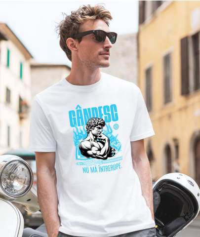 Tricou Femei, Barbati, Copii, Fata, Baiat, Unisex Personalizat Statuie Grecească Gânditor - Cadou Motivational și Inspirant [1]