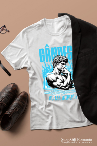 Tricou Femei, Barbati, Copii, Fata, Baiat, Unisex Personalizat Statuie Grecească Gânditor - Cadou Motivational și Inspirant [2]