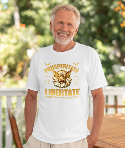 Tricou Femei, Barbati, Copii, Fata, Baiat, Unisex Personalizat Statuie Grecească Cu Aripi Din Aur - Cadou Personalizat Prosperitate și Libertate pentru Familie și Prieteni [1]