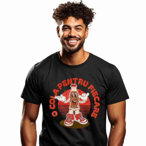 bauturi - Tricou Femei, Barbati, Copii, Fata, Baiat, Unisex Personalizat „Sticlă de Suc Veselă cu Adidași Roșii – Cadou Personalizat pentru Familie și Prieteni!”