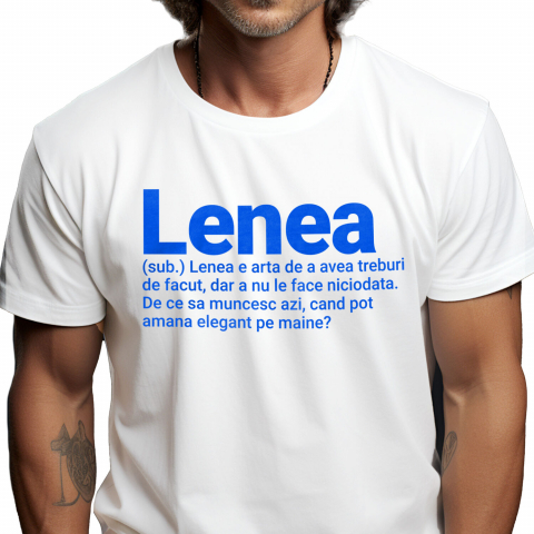 AMUZANTE - Tricou Femei, Barbati, Copii, Fata, Baiat, Unisex Personalizat „Cadouri personalizate cu mesaje haioase pentru familie și copii | Lenea ca artă”