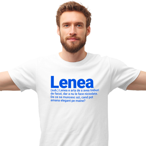 Tricou Femei, Barbati, Copii, Fata, Baiat, Unisex Personalizat „Cadouri personalizate cu mesaje haioase pentru familie și copii | Lenea ca artă”