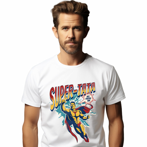 Familie - Tricou Femei, Barbati, Copii, Fata, Baiat, Unisex Personalizat Tricou Personalizat Super Erou – Cadou Special pentru Tata și Fiu