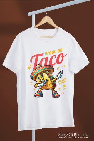 Tricou Femei, Barbati, Copii, Fata, Baiat, Unisex Personalizat Taco personalizat cu palarie mexicană și yoga – Cadou vesel pentru familie și prieteni [2]