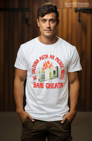 Tricou Femei, Barbati, Copii, Fata, Baiat, Unisex Personalizat Teanc de Bancnote 500 Lei – Bani Zburători în Flăcări pentru Distracție [1]