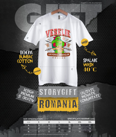 Tricou Barbati cu Testoasele Ninja – Lumea sub Stapanirea Lăstunului 100% Bumbac, Alb, L [3]
