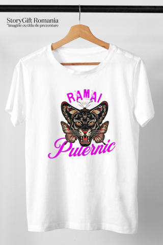 Tricou Femei, Barbati, Copii, Fata, Baiat, Unisex Personalizat „Tigru Furios Cu Aripi De Fluture – Cadou Motivational „Rămâi Puternic” Personalizat” [2]