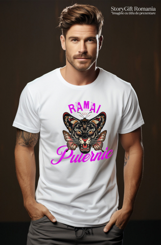 Tricou Femei, Barbati, Copii, Fata, Baiat, Unisex Personalizat „Tigru Furios Cu Aripi De Fluture – Cadou Motivational „Rămâi Puternic” Personalizat” [1]