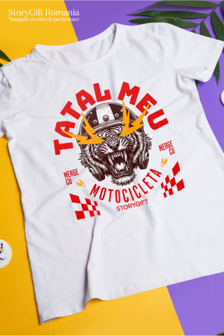 Tricou Femei, Barbati, Copii, Fata, Baiat, Unisex Personalizat Tigru Furios cu Cască – Putere și Pasiune pentru Motocicliști [2]