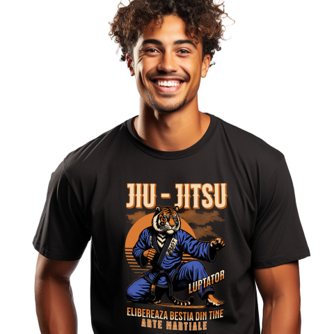 Tricou Femei, Barbati, Copii, Fata, Baiat, Unisex Personalizat Tigru Karate – Design Motivațional Arte Marțiale