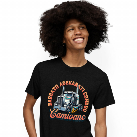 Tricou Femei, Barbati, Copii, Fata, Baiat, Unisex Personalizat Tir Colorat – Meserie Pentru Bărbați Adevărați | Camionagii Haiosi