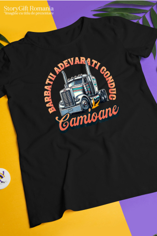 Tricou Femei, Barbati, Copii, Fata, Baiat, Unisex Personalizat Tir Colorat – Meserie Pentru Bărbați Adevărați | Camionagii Haiosi [2]