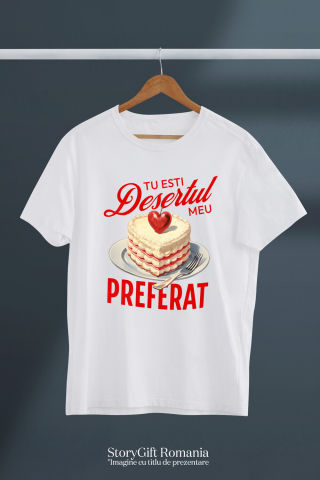 Tricou Femei, Barbati, Copii, Fata, Baiat, Unisex Personalizat Tort Romantic Inimă Cu Mesaj Personalizat și Cireșe Roșii | Desert Perfect pentru Familie și Iubire [2]