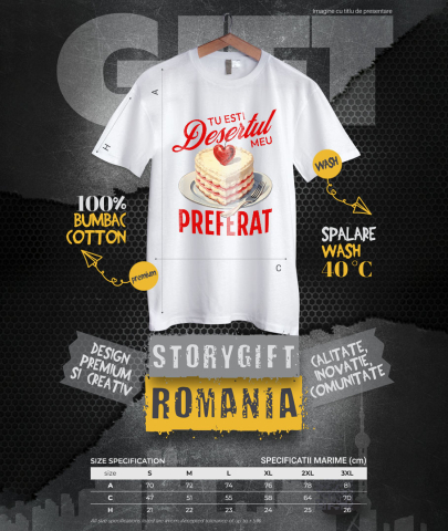 Tricou Femei, Barbati, Copii, Fata, Baiat, Unisex Personalizat Tort Romantic Inimă Cu Mesaj Personalizat și Cireșe Roșii | Desert Perfect pentru Familie și Iubire [3]