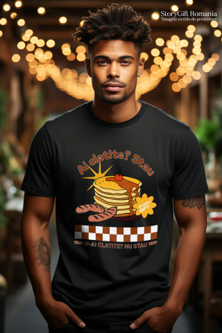 Tricou Femei, Barbati, Copii, Fata, Baiat, Unisex Personalizat Clătite personalizate cu text amuzant | Cadouri dulci pentru iubitorii de clătite și familie [1]