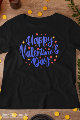 Tricou Femei, Barbati, Copii, Fata, Baiat, Unisex Personalizat Happy Valentine's Day – Tricou Personalizat pentru Ziua Îndrăgostiților [2]