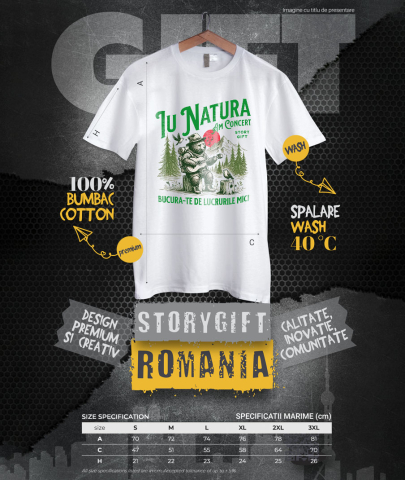 Tricou Femei, Barbati, Copii, Fata, Baiat, Unisex Personalizat "Urs Cântăreț cu Chitară în Pădure – Concert în Natură și Bucuria Lucrurilor Mici" [3]