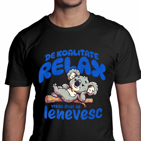 Tricou Femei, Barbati, Copii, Fata, Baiat, Unisex Personalizat Tricou Personalizat Koala Relaxare – Leneș și Confortabil | Cadou Perfect
