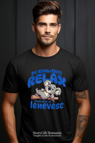 Tricou Femei, Barbati, Copii, Fata, Baiat, Unisex Personalizat Tricou Personalizat Koala Relaxare – Leneș și Confortabil | Cadou Perfect [1]