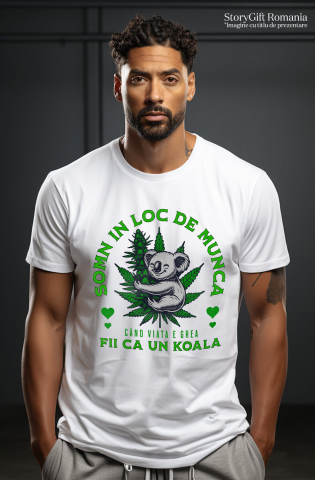 Tricou Femei, Barbati, Copii, Fata, Baiat, Unisex Personalizat Tricou Personalizat Koala Vesel – Relaxare și Umor | Cadou Ideal pentru Familie [1]