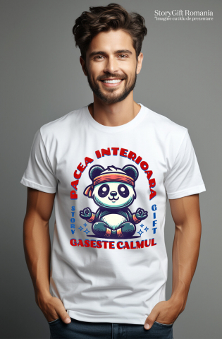 Tricou Femei, Barbati, Copii, Fata, Baiat, Unisex Personalizat Urs Panda Yoga – Design Haios și Relaxant pentru Cadouri Personalizate [1]