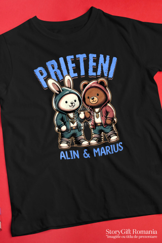 Tricou Femei, Barbati, Copii, Fata, Baiat, Unisex Personalizat Urs polar și urs brun stil gangster personalizați, cadouri amuzante pentru familie și copii [2]