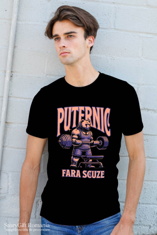 Tricou Femei, Barbati, Copii, Fata, Baiat, Unisex Personalizat urs puternic, urs la sală, ridicat greutăți, antrenament fitness, tricou sport personalizat, cadou pentru sportivi, maiou de forță, urs culturist, design sală de forță, cadouri pentru tati și prieteni [1]