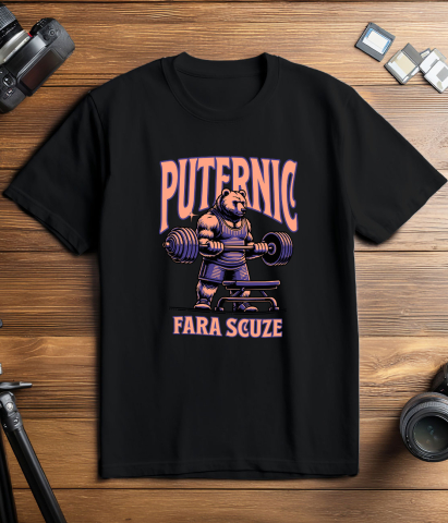 Tricou Femei, Barbati, Copii, Fata, Baiat, Unisex Personalizat urs puternic, urs la sală, ridicat greutăți, antrenament fitness, tricou sport personalizat, cadou pentru sportivi, maiou de forță, urs culturist, design sală de forță, cadouri pentru tati și prieteni [2]