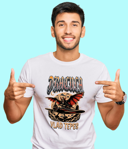 Tricou Femei, Barbati, Copii, Fata, Baiat, Unisex Personalizat Vampir în Zbor Avion Luna Plină - Cadouri Personalizate Halloween pentru Familie, Copii, Tati și Prieteni [1]