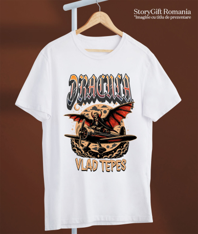 Tricou Femei, Barbati, Copii, Fata, Baiat, Unisex Personalizat Vampir în Zbor Avion Luna Plină - Cadouri Personalizate Halloween pentru Familie, Copii, Tati și Prieteni [2]