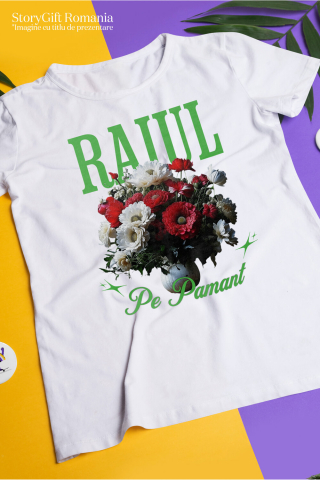 Tricou Femei, Barbati, Copii, Fata, Baiat, Unisex Personalizat Vaza cu Flori Colorate | Cadou Personalizat „Raiul Pe Pământ” | Decor Natural și Frumos [2]