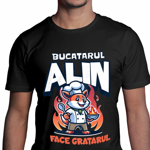 MESERII - Tricou Femei, Barbati, Copii, Fata, Baiat, Unisex Personalizat Vulpe Bucătar – Design Haios Pentru Pasionații De Grătar și Bucătărie
