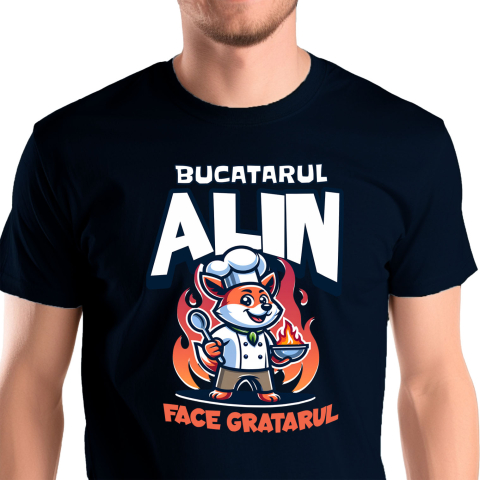 Tricou Femei, Barbati, Copii, Fata, Baiat, Unisex Personalizat Vulpe Bucătar – Design Haios Pentru Pasionații De Grătar și Bucătărie