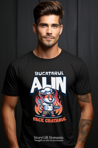 Tricou Femei, Barbati, Copii, Fata, Baiat, Unisex Personalizat Vulpe Bucătar – Design Haios Pentru Pasionații De Grătar și Bucătărie [1]