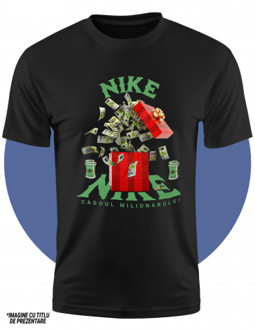 Tricou Copii Baieti _Nike_ - Cadoul Milionarului 100% Bumbac, Unisex, Negru, 12 Ani, 158CM [1]