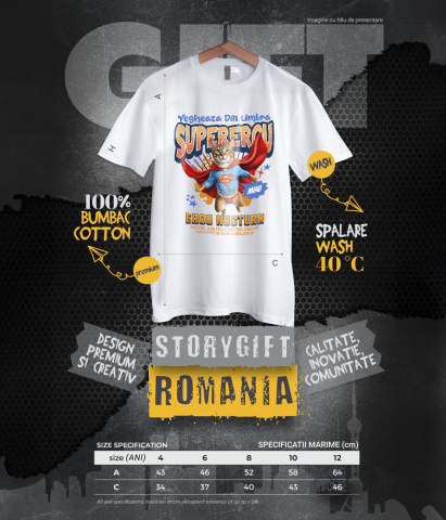 Tricou Femei, Barbati, Copii, Fata, Baiat, Unisex Personalizat Pisică Abyssinian Supererou – Design Personalizat pentru Iubitorii de Animale și Familie [5]