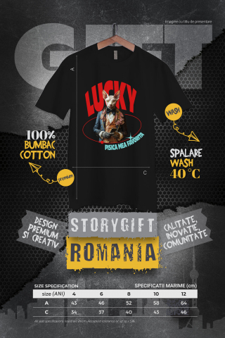 Tricou Copii cu Animal in Costum Regal, cu Manusi si Telefonul in Mana, Peronalizata cu Numele si Poza Animalului Tau cu imprimeu pe Fata, 100% Bumbac, Negru, 10 Ani [3]