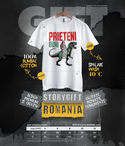 Tricou Femei, Barbati, Copii, Fata, Baiat, Unisex Personalizat Bigfoot Călărind T-Rex - Prieteni Buni - Costum și Cadou Aventură pentru Copii [5]