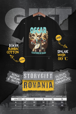 Tricou Copii cu Animal Pe Motocicleta, Enduro, Motocross, Peronalizata cu Numele si Poza Animalului Tau cu imprimeu pe Fata, 100% Bumbac, Negru, 12 Ani [3]
