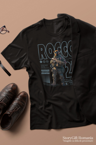 Tricou Copii cu Animal Soldat in Armata cu Pusca in Mana, Trupele Speciale, Peronalizata cu Numele si Poza Animalului Tau cu imprimeu pe Fata, 100% Bumbac, Negru, 10 Ani [2]