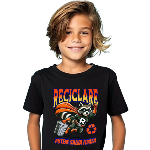 Planeta - Tricou Femei, Barbati, Copii, Fata, Baiat, Unisex Personalizat "Animal Super-Eroul Reciclare - Produse Personalizate pentru Familie și Copii"