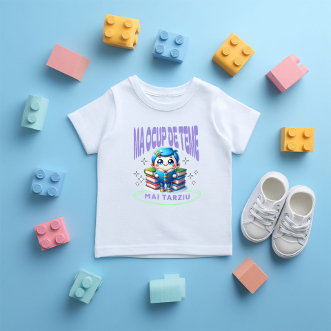 Tricou Femei, Barbati, Copii, Fata, Baiat, Unisex Personalizat Tricou Personalizat Băiat - "Mă Ocup de Teme Mai Târziu" | Cadou Amuzant pentru Școlari și Copii [4]