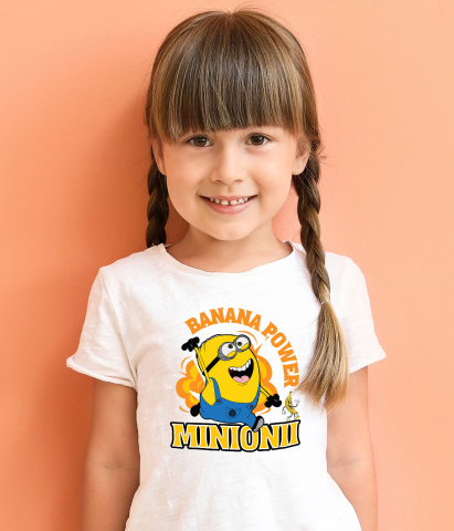 Tricou Copii cu Aventura Minionilor Pe Terenul Distracției 100% Bumbac, Alb, 8 Ani [3]