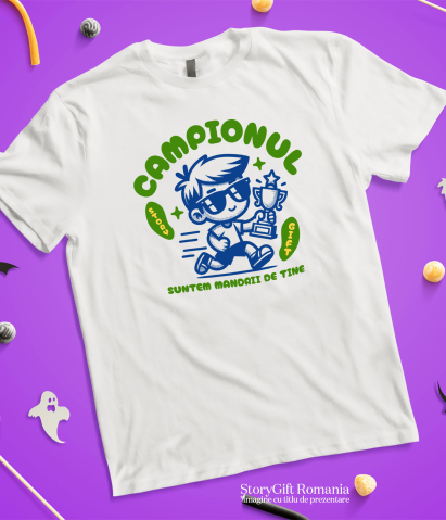 Tricou Femei, Barbati, Copii, Fata, Baiat, Unisex Personalizat Cadouri Personalizate pentru Campioni – Trofee, Tricouri și Accesorii Unice [4]