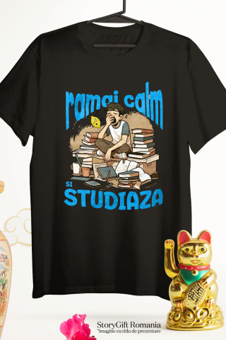 Tricou Femei, Barbati, Copii, Fata, Baiat, Unisex Personalizat Băiat Extenuat și Somnoros Cu Teanc de Cărți | Motivație pentru Studii la Facultate [2]