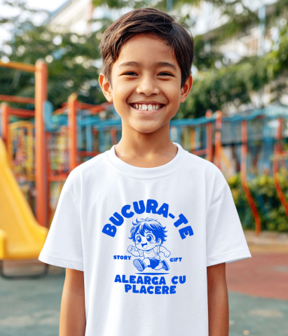 Tricou Femei, Barbati, Copii, Fata, Baiat, Unisex Personalizat Băiat Vesel în Alergare – Motivație și Sănătate [3]