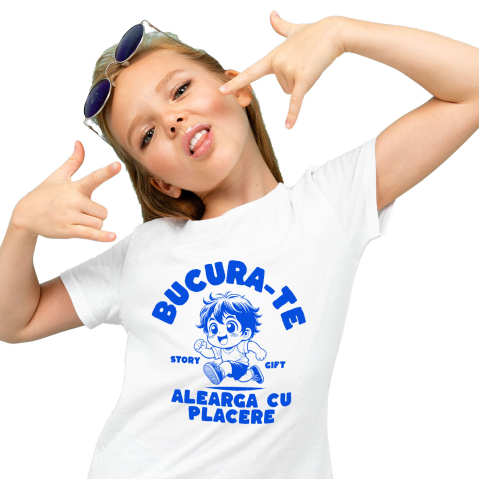 Tricou Femei, Barbati, Copii, Fata, Baiat, Unisex Personalizat Băiat Vesel în Alergare – Motivație și Sănătate [1]