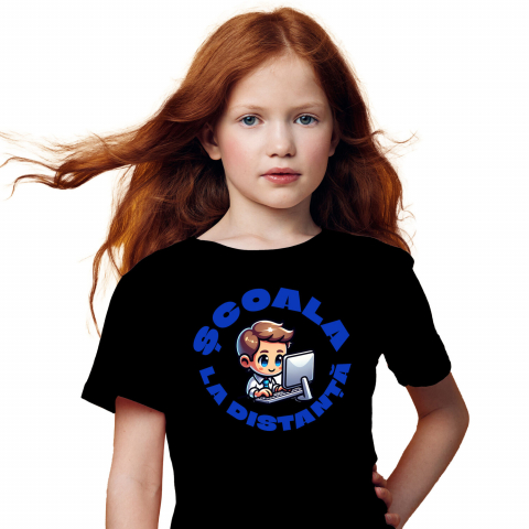 EDUCATIE - Tricou Femei, Barbati, Copii, Fata, Baiat, Unisex Personalizat Școala la Distanță – Învățătura Online pentru Copii | Educație Digitală