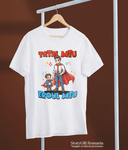 Tricou Femei, Barbati, Copii, Fata, Baiat, Unisex Personalizat Cadouri Personalizate Super Erou pentru Tata și Copii | Momente De Neuitat Familie [4]