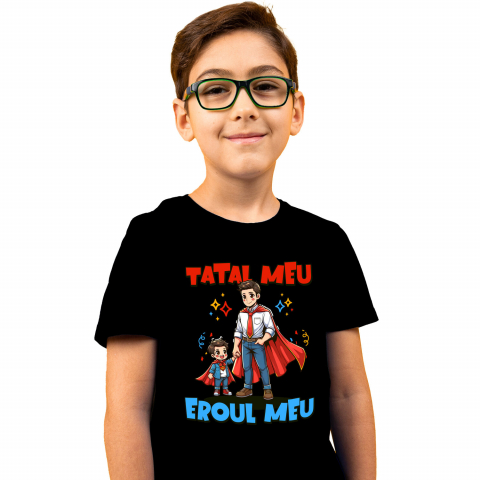 Tricou Femei, Barbati, Copii, Fata, Baiat, Unisex Personalizat Cadouri Personalizate Super Erou pentru Tata și Copii | Momente De Neuitat Familie [1]